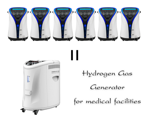 1分間あたりの水素ガス発生量はリタエアーの6倍相当