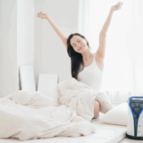 朝までぐっすり眠れた女性